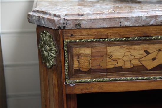 A Louis XVI marquetry inlaid escritoire, W.2ft 1in.